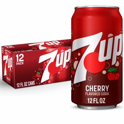 7UP® Cherry Flavored Soda Cans Perspective: front