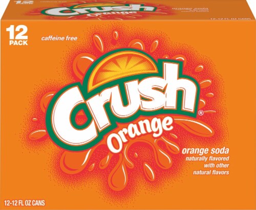 Crush Orange Soda Cans Perspective: front