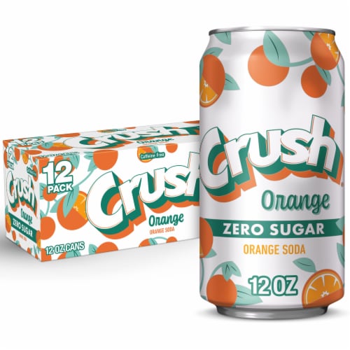 Crush® Caffeine Free Zero Sugar Diet Orange Soda Cans, 12 pk / 12 fl oz -  Jay C Food Stores