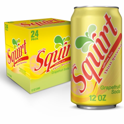 Squirt® Citrus Caffeine Free Soda Cans Perspective: front