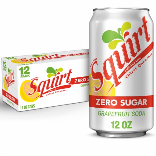 Squirt® Grapefruit Zero Sugar Soda Cans Perspective: front