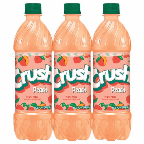 Crush® Peach Soda Bottles Perspective: front