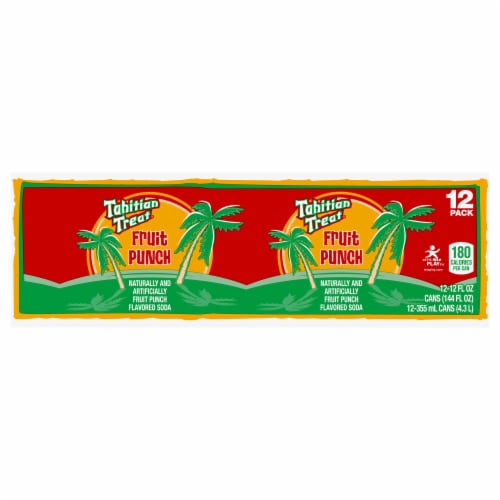 Tahitian Treat® Fruit Punch Soda Cans Perspective: front