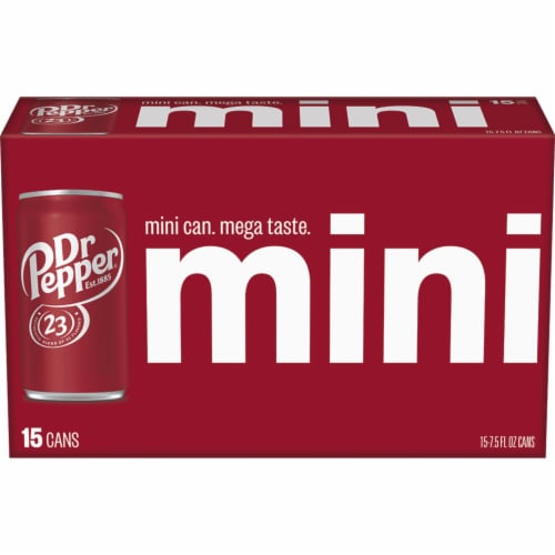 Dr Pepper® Soda Mini Cans Perspective: front