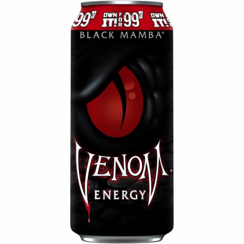 Venom Black Mamba Energy Drink Can Perspective: front