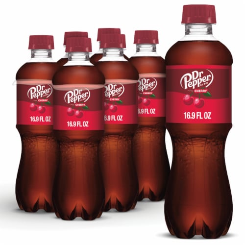 Dr Pepper® Cherry Soda Bottles Perspective: front