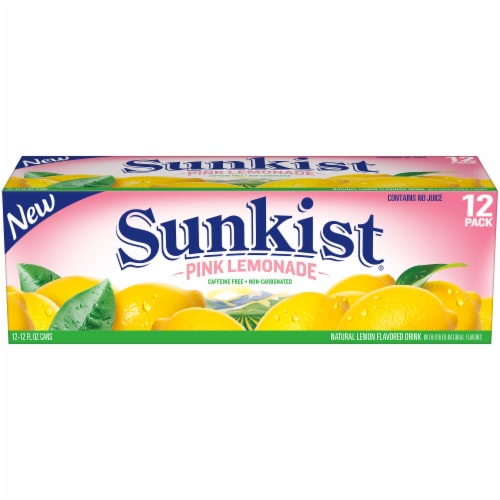 Sunkist Pink Lemonade Beverage Perspective: front