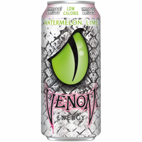 Venom Watermelon Lime Energy Drink Perspective: front