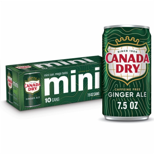Canada Dry Ginger Ale Soda Mini Cans Perspective: front