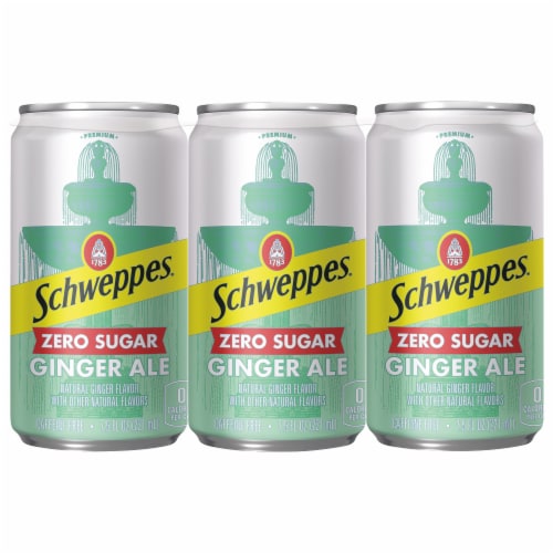 Schweppes® Diet Ginger Ale Mini Cans Perspective: front