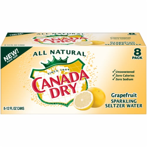 Canada Dry Grapefruit Sparkling Seltzer Water Perspective: front
