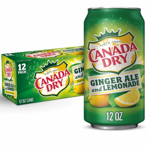 Canada Dry® Ginger Ale and Lemonade Soda Cans Perspective: front