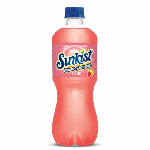 Sunkist® Strawberry Lemonade Soda Bottle Perspective: front