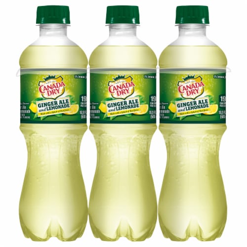Canada Dry® Ginger Ale and Lemonade Soda Bottles Perspective: front