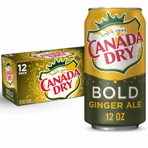 Canada Dry® Bold Ginger Ale Caffeine Free Soda Cans Perspective: front