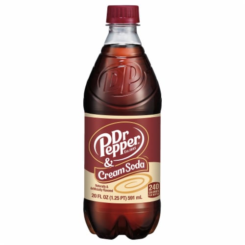 Dr Pepper & Cream Soda Bottle Perspective: front