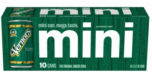 Vernors® Ginger Soda Mini Cans Perspective: front