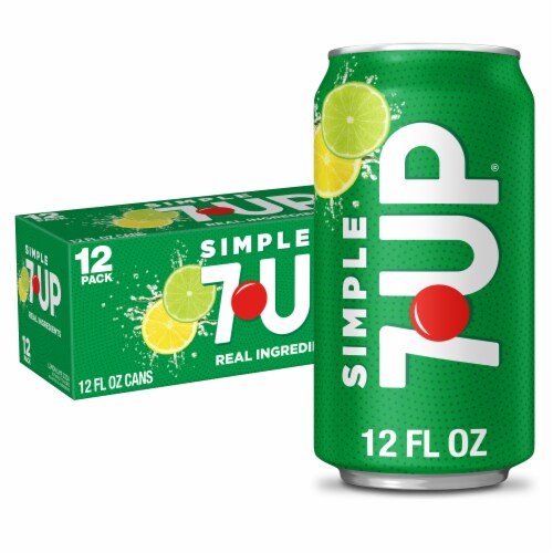 7UP® Simple Lemon Lime Soda Cans Perspective: front