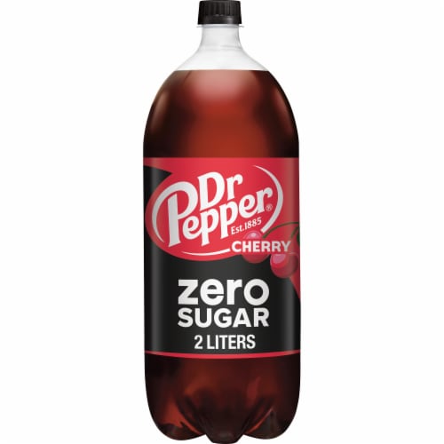 Dr Pepper® Cherry Zero Sugar Soda Bottle Perspective: front