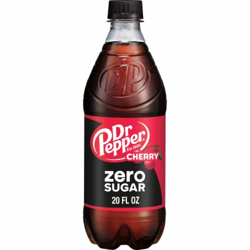 Dr Pepper Cherry Zero Sugar Soda Bottle, 20 fl oz Kroger