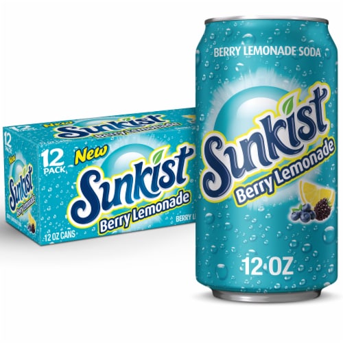 Sunkist® Berry Lemonade Soda Cans Perspective: front