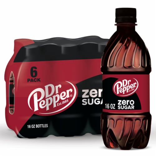 Dr Pepper® Zero Sugar Soda Bottles Perspective: front