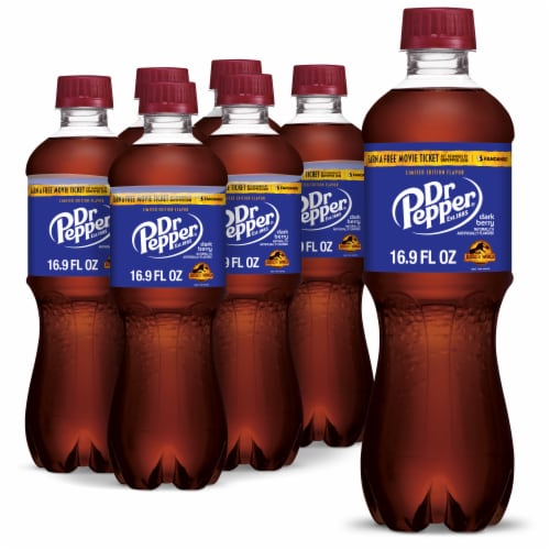 Dr Pepper Zero Sugar Dark Berry Soda Bottles Perspective: front