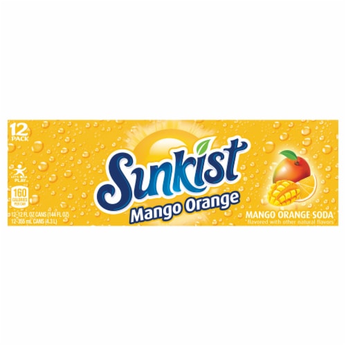 Sunkist Cherry Limeade Soda, 12 fl oz cans, 12 pack