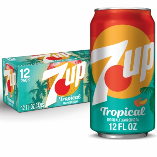 7UP® Tropical Zero Sugar Soda Cans LIMIT OF 10, 12 pk / 12 fl oz