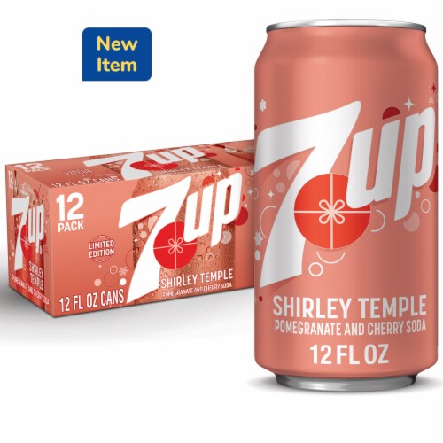 7UP Shirley Temple Flavored Soda Cans Perspective: front