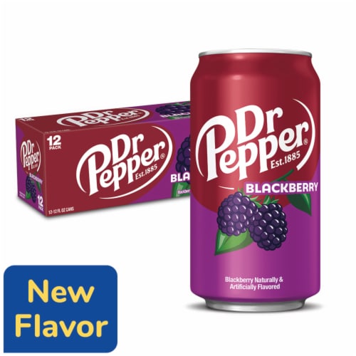 Dr Pepper Blackberry Soda Cans Perspective: front