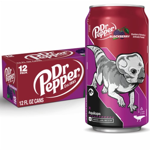 Dr Pepper Blackberry Jurassic World Rebirth Limited Edition Soda Cans Perspective: front