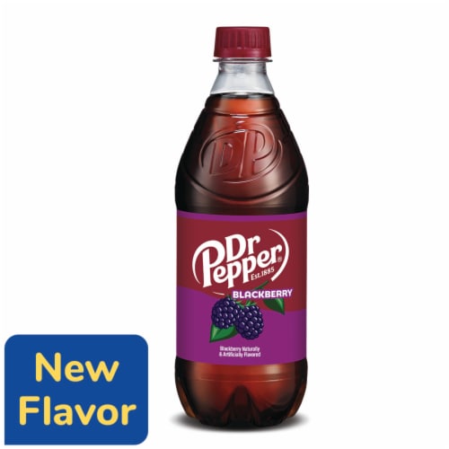Dr Pepper Blackberry Soda Bottle Perspective: front