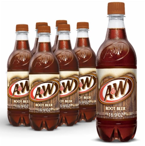 A&W® Root Beer Soda Bottles Perspective: front