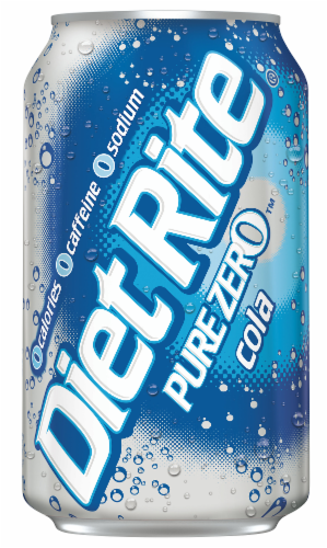 Diet Rite Pure Zero Cola Perspective: front