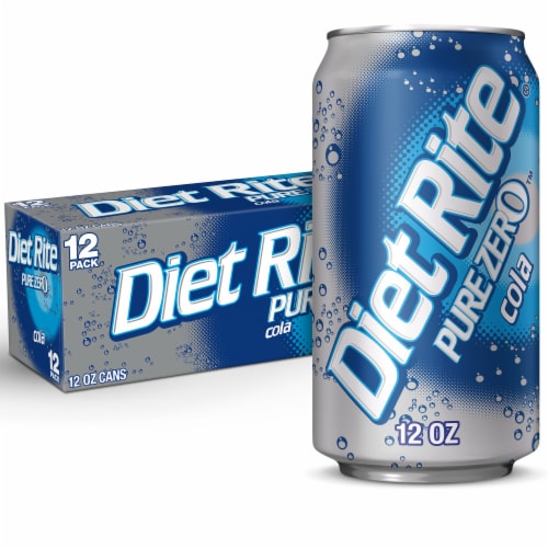 Diet Rite Cola Soda Cans Perspective: front