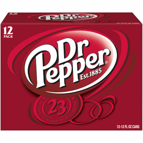 Dr Pepper Soda Cans Perspective: front