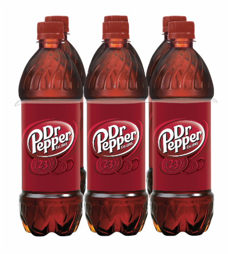 Dr Pepper Soda Bottles Perspective: front
