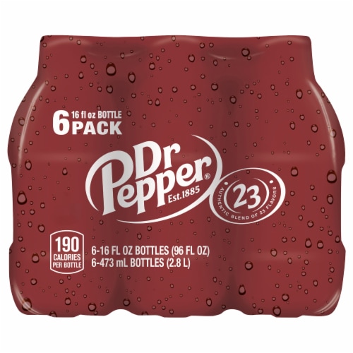 Dr Pepper Soda Bottles Perspective: front