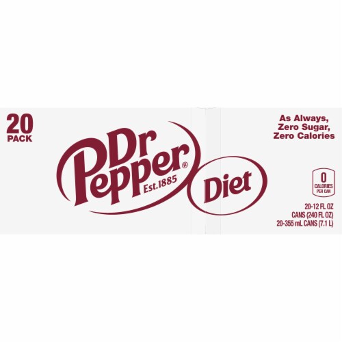 Dr Pepper Soda Pop, 12 fl oz, 12 Pack Cans