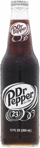  Dr Pepper Real Sugar Soda 12 Oz Glass Bottle (Pack of 6, Total  of 72 Oz) : Grocery & Gourmet Food