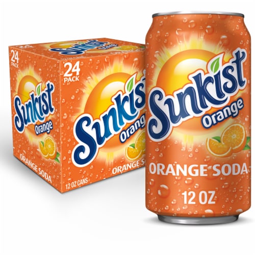 Sunkist® Orange Soda Cans Perspective: front