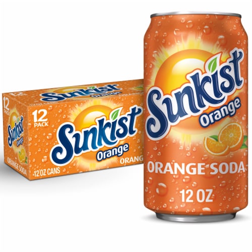 Sunkist® Orange Soda Can Perspective: front