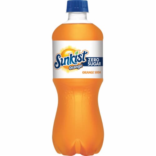 Sunkist® Zero Sugar Orange Soda Bottle Perspective: front