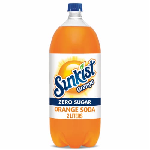 Sunkist® Orange Zero Sugar Soda Bottle, 2 liter - Baker's