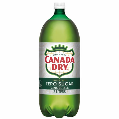 Canada Dry® Ginger Ale Zero Sugar Soda Bottle Perspective: front