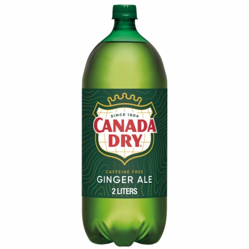 Canada Dry Ginger Ale Caffeine Free Soda Bottle Perspective: front