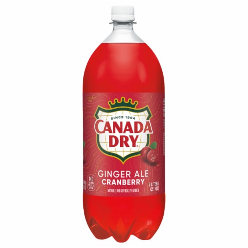 Canada Dry® Cranberry Ginger Ale Soda Bottle Perspective: front