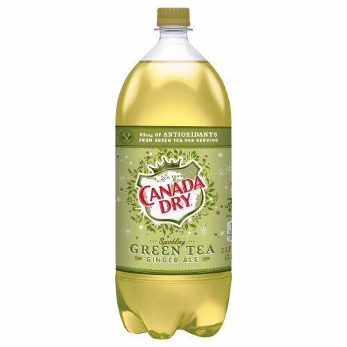 Canda Dry Sparkling Green Tea Ginger Ale Perspective: front