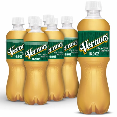 Vernors Ginger Ale Soda Bottles Perspective: front